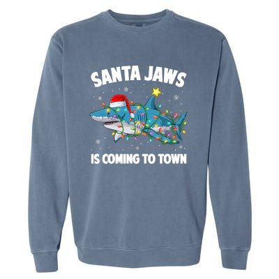 Santa Face Retro Sunglasses Christmas Xmas Garment-Dyed Sweatshirt