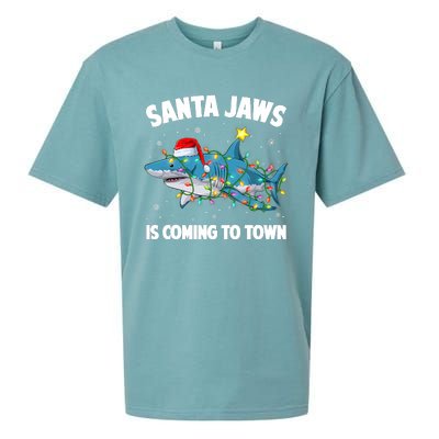 Santa Face Retro Sunglasses Christmas Xmas Sueded Cloud Jersey T-Shirt