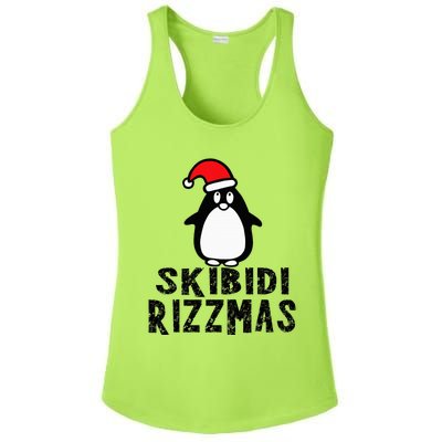 S.K.I.B.I.D.I Funny Rizzmas Season Christmas Santa Penguin Ladies PosiCharge Competitor Racerback Tank