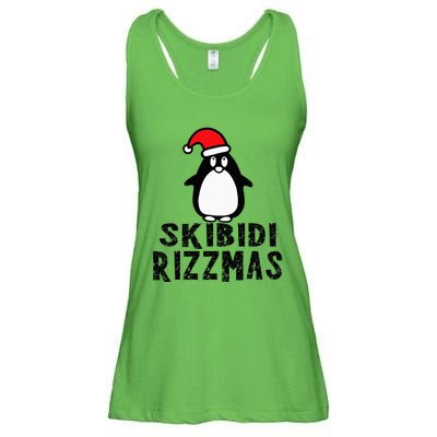 S.K.I.B.I.D.I Funny Rizzmas Season Christmas Santa Penguin Ladies Essential Flowy Tank