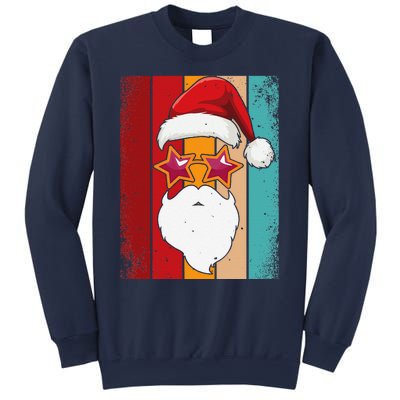 Santa Face Retro Sunglasses Christmas Xmas Sweatshirt