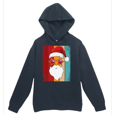 Santa Face Retro Sunglasses Christmas Xmas Urban Pullover Hoodie