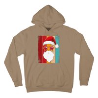 Santa Face Retro Sunglasses Christmas Xmas Hoodie