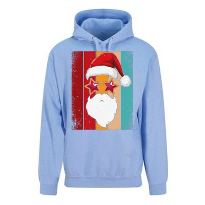 Santa Face Retro Sunglasses Christmas Xmas Unisex Surf Hoodie