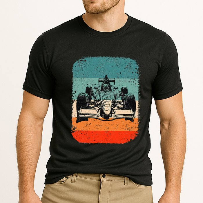 Sunset Formula Racing Race Car Silhouette Cooling Performance Crew T-Shirt