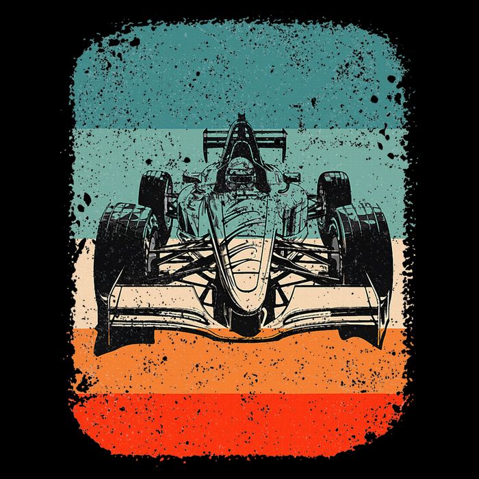 Sunset Formula Racing Race Car Silhouette Cooling Performance Crew T-Shirt