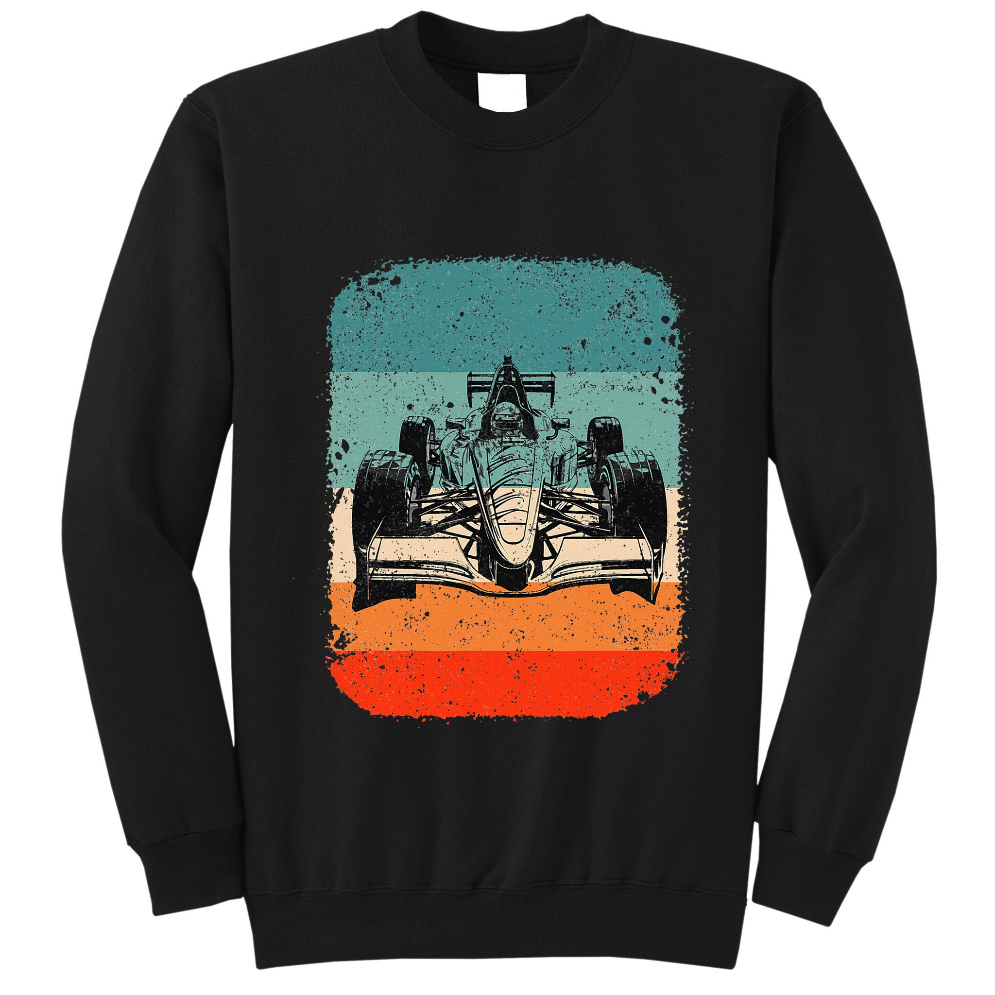 Sunset Formula Racing Race Car Silhouette Sweatshirt
