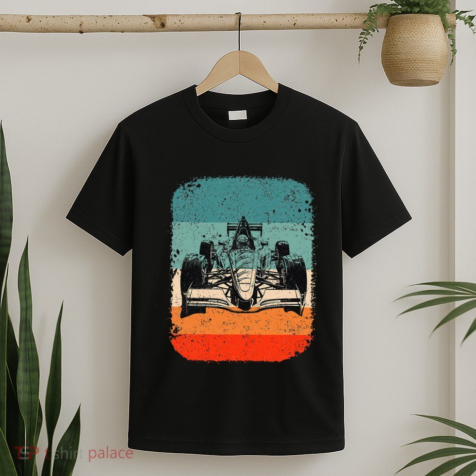 Sunset Formula Racing Race Car Silhouette T-Shirt