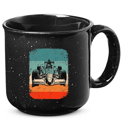 Sunset Formula Racing Race Car Silhouette 15oz Campfire Ceramic Mug