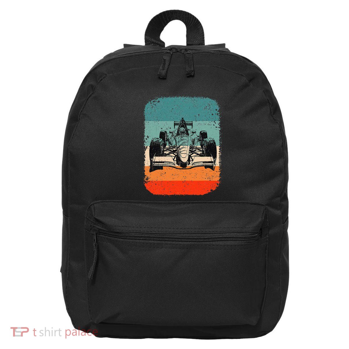 Sunset Formula Racing Race Car Silhouette 16 in Basic Backpack