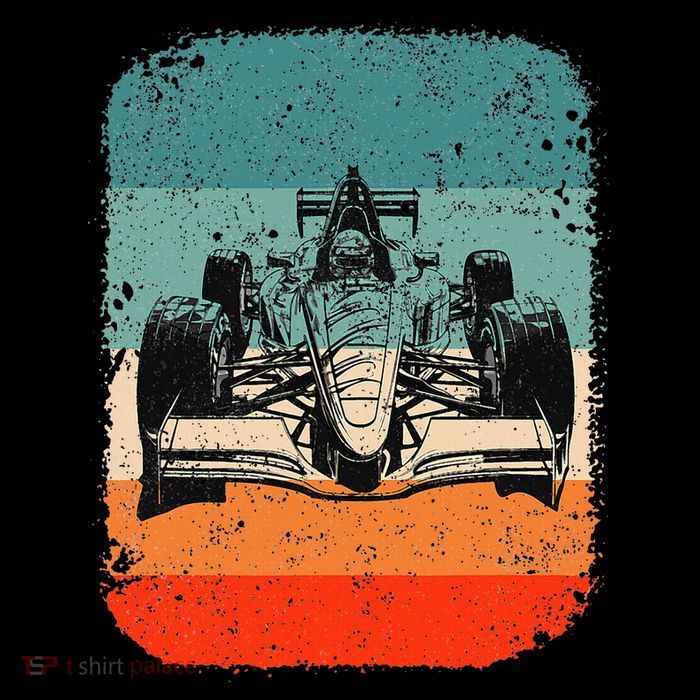 Sunset Formula Racing Race Car Silhouette Pom Pom 12in Knit Beanie