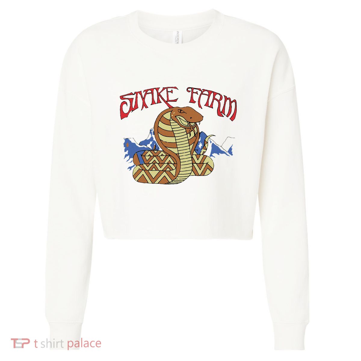 Snake Farm Rock Music Cropped Pullover Crew
