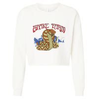 Snake Farm Rock Music Cropped Pullover Crew