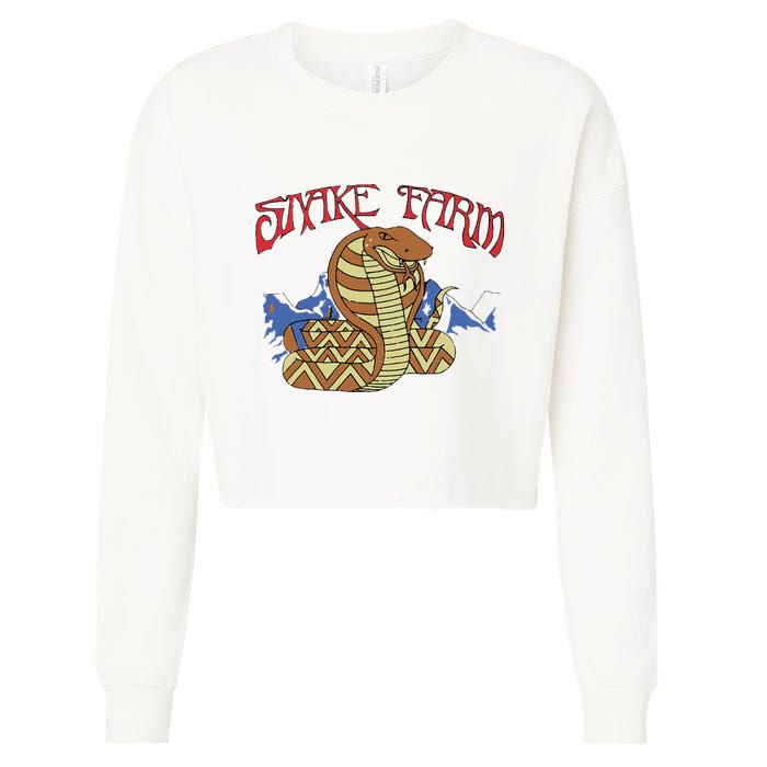 Snake Farm Rock Music Cropped Pullover Crew