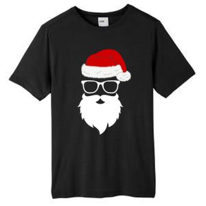 Santa Face Retro Sunglasses Christmas Xmas Gift Tall Fusion ChromaSoft Performance T-Shirt