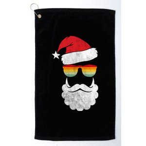 Santa Face Retro Sunglasses Christmas Xmas Gift Platinum Collection Golf Towel