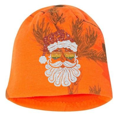 Santa Face Retro Sunglasses Christmas Xmas Kati - Camo Knit Beanie