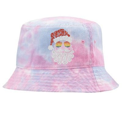 Santa Face Retro Sunglasses Christmas Xmas Tie-Dyed Bucket Hat