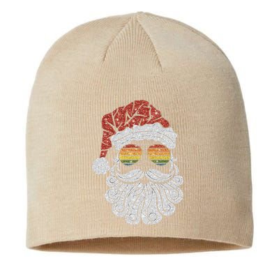 Santa Face Retro Sunglasses Christmas Xmas Sustainable Beanie