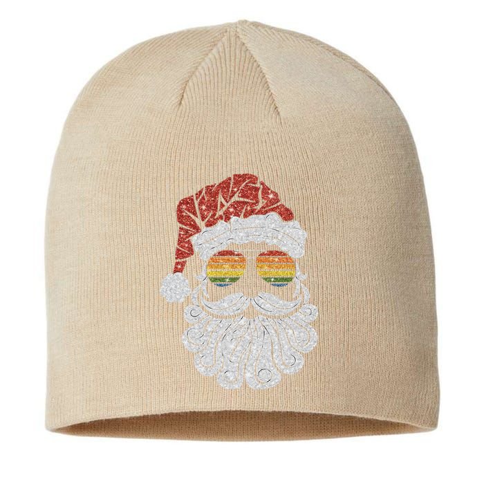 Santa Face Retro Sunglasses Christmas Xmas Sustainable Beanie