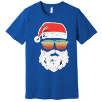 Santa Face Retro Sunglasses Christmas Xmas Gift Premium T-Shirt