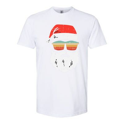 Santa Face Retro Sunglasses Christmas Xmas Gift Softstyle CVC T-Shirt