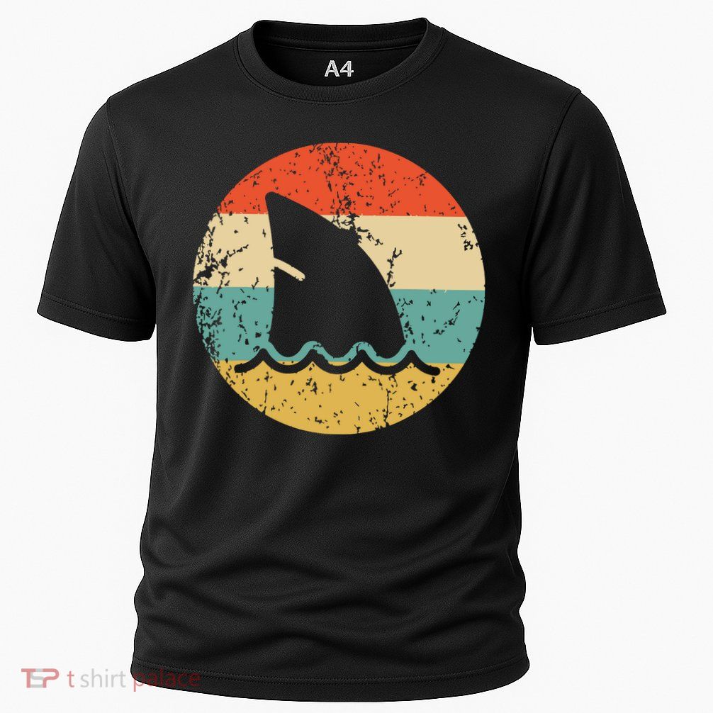 Shark Fin Retro Style Shark Performance Shirt