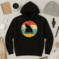Shark Fin Retro Style Shark Hoodie