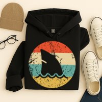 Shark Fin Retro Style Shark Hoodie