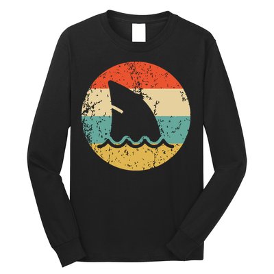 Shark Fin Retro Style Shark Long Sleeve Shirt