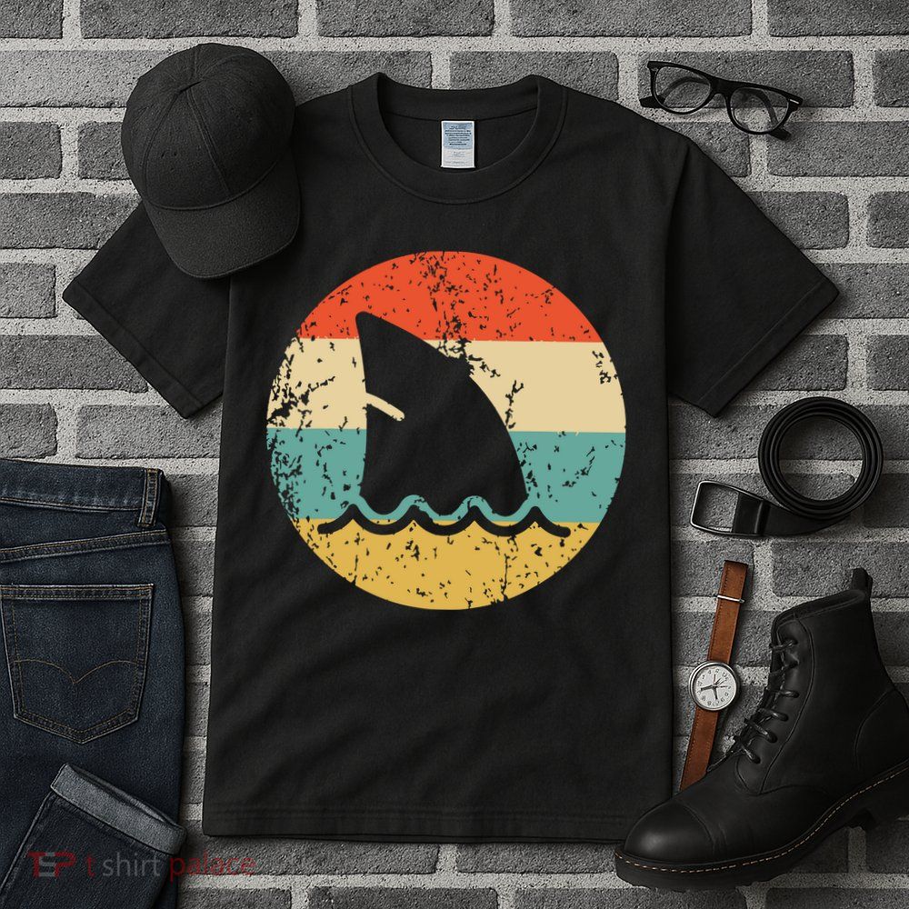 Shark Fin Retro Style Shark Tall T-Shirt