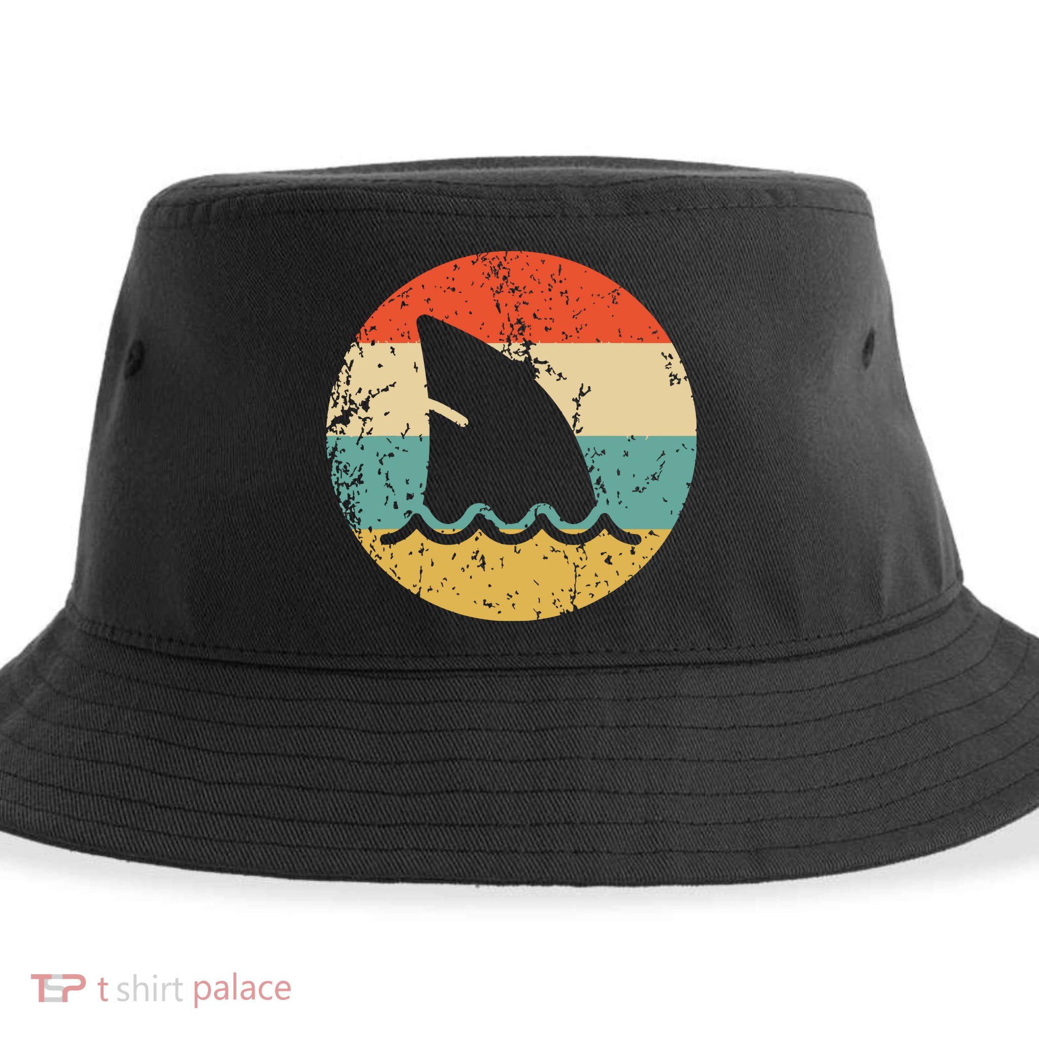 Shark Fin Retro Style Shark Sustainable Bucket Hat