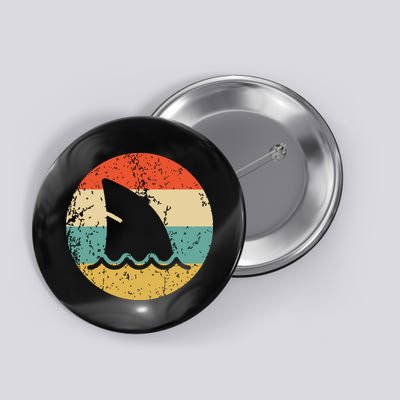 Shark Fin Retro Style Shark Button