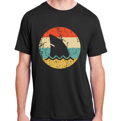 Shark Fin Retro Style Shark Adult ChromaSoft Performance T-Shirt