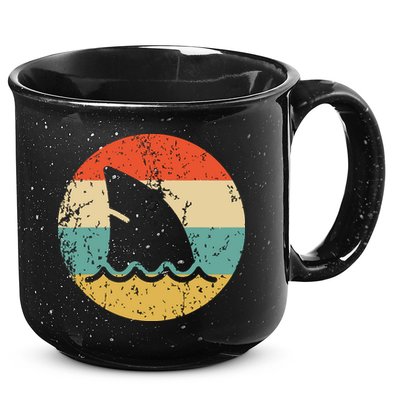 Shark Fin Retro Style Shark 15oz Campfire Ceramic Mug