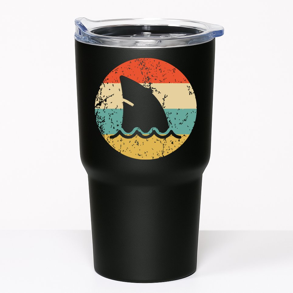 Shark Fin Retro Style Shark Tumbler
