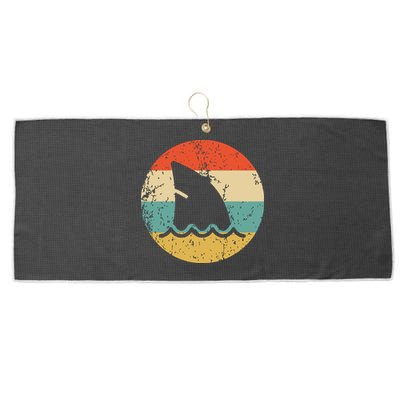 Shark Fin Retro Style Shark Large Microfiber Waffle Golf Towel