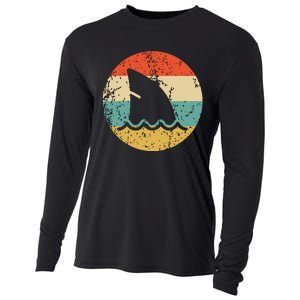 Shark Fin Retro Style Shark Cooling Performance Long Sleeve Crew