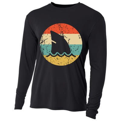 Shark Fin Retro Style Shark Cooling Performance Long Sleeve Crew