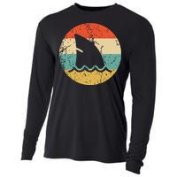 Shark Fin Retro Style Shark Cooling Performance Long Sleeve Crew