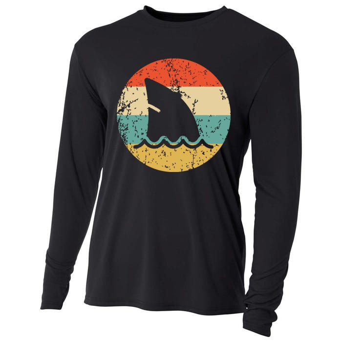 Shark Fin Retro Style Shark Cooling Performance Long Sleeve Crew