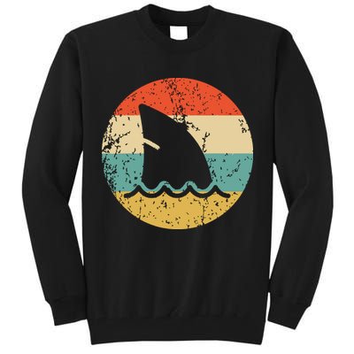Shark Fin Retro Style Shark Tall Sweatshirt