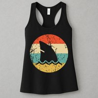 Shark Fin Retro Style Shark Womens Tank Top