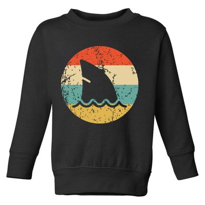 Shark Fin Retro Style Shark Toddler Sweatshirt