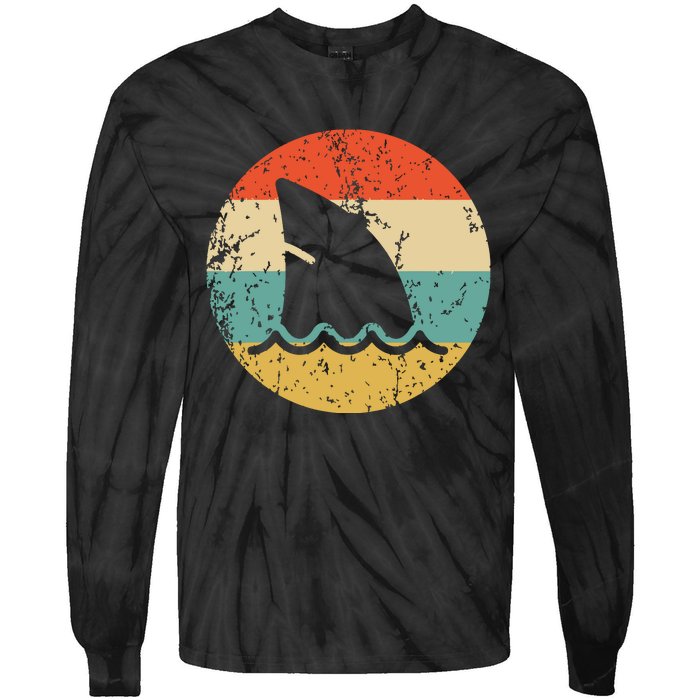 Shark Fin Retro Style Shark Tie-Dye Long Sleeve Shirt