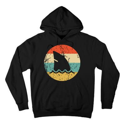 Shark Fin Retro Style Shark Tall Hoodie