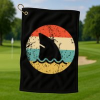 Shark Fin Retro Style Shark Golf Towel