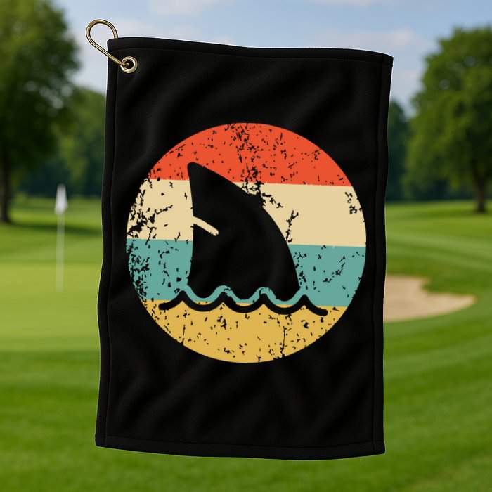 Shark Fin Retro Style Shark Golf Towel