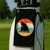 Shark Fin Retro Style Shark Golf Towel