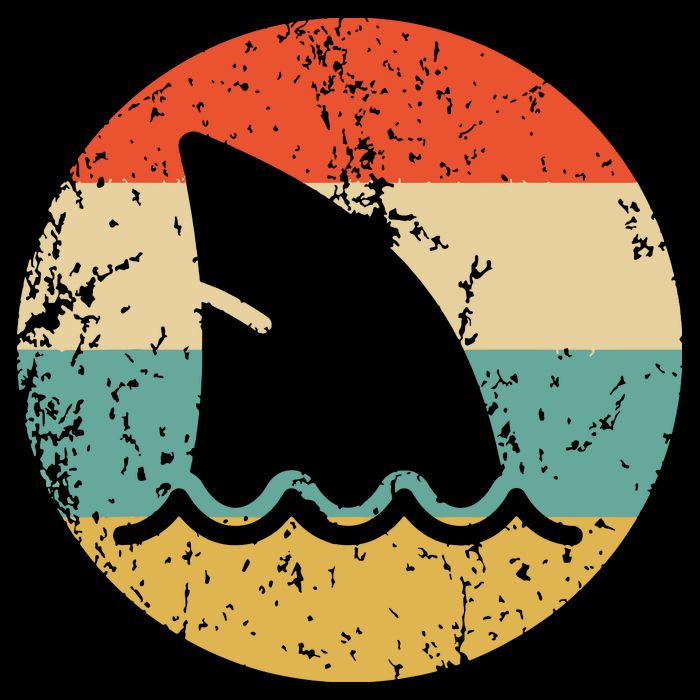 Shark Fin Retro Style Shark Crop Top